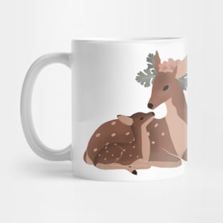 Doe and fawn Mug